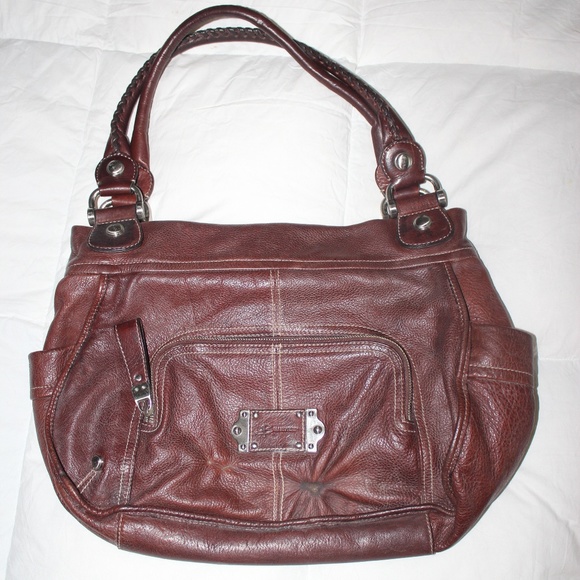 B. Makowsky Large Leather Bag - Picture 3 of 7